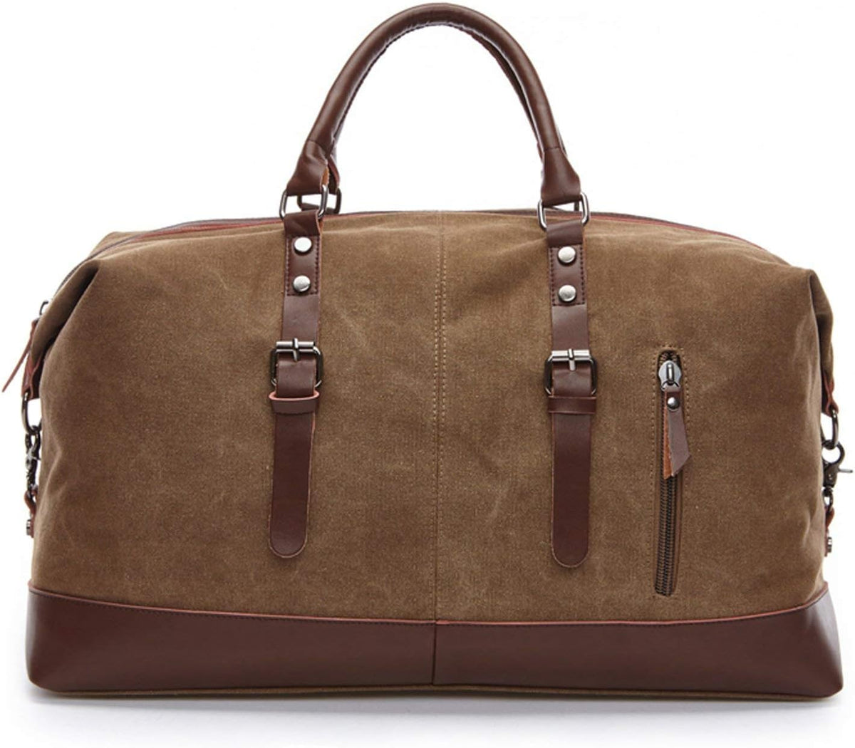 Grand Sac de Voyage en Toile Rustique avec Bandoulière Amovible - Idéal pour Week-end et Voyages Sportifs