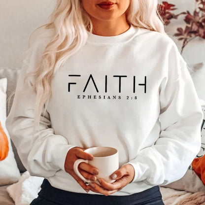 Trendy Faith Sweatshirt Bible Verse Shirt Christian Clothing