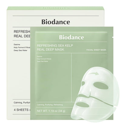 BIODANCE Bio-Collagen Real Deep, Masque Visage Hydrogel au Collagène, Masque de Nuit Hydratant, Soin des Pores et de l’Élasticité, K-Beauty Coréenne, 4 Masques