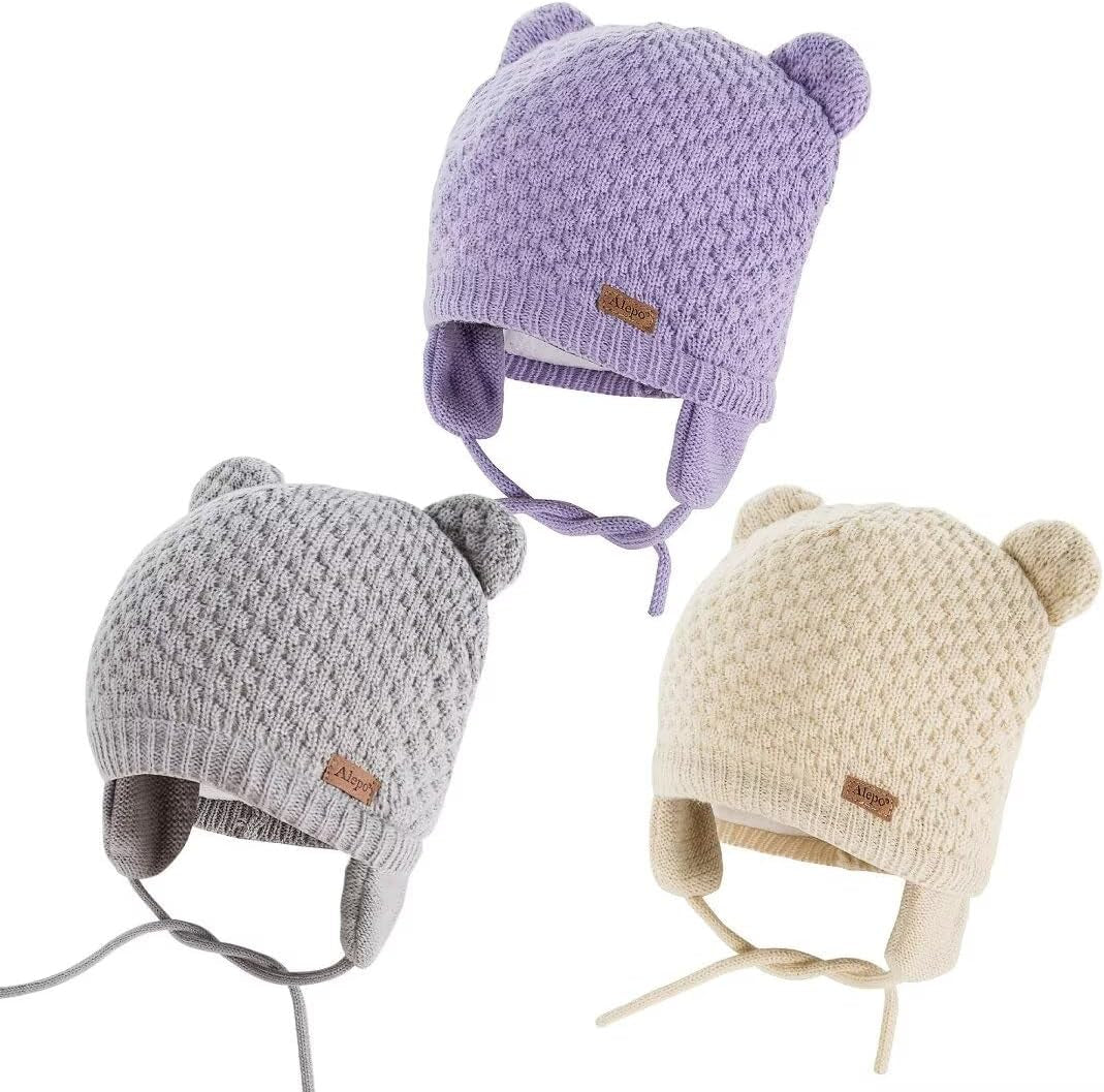Cozy Winter Beanie Hat for Babies and Toddlers - Adorable Earflap Fleece Knit Cap for Boys and Girls