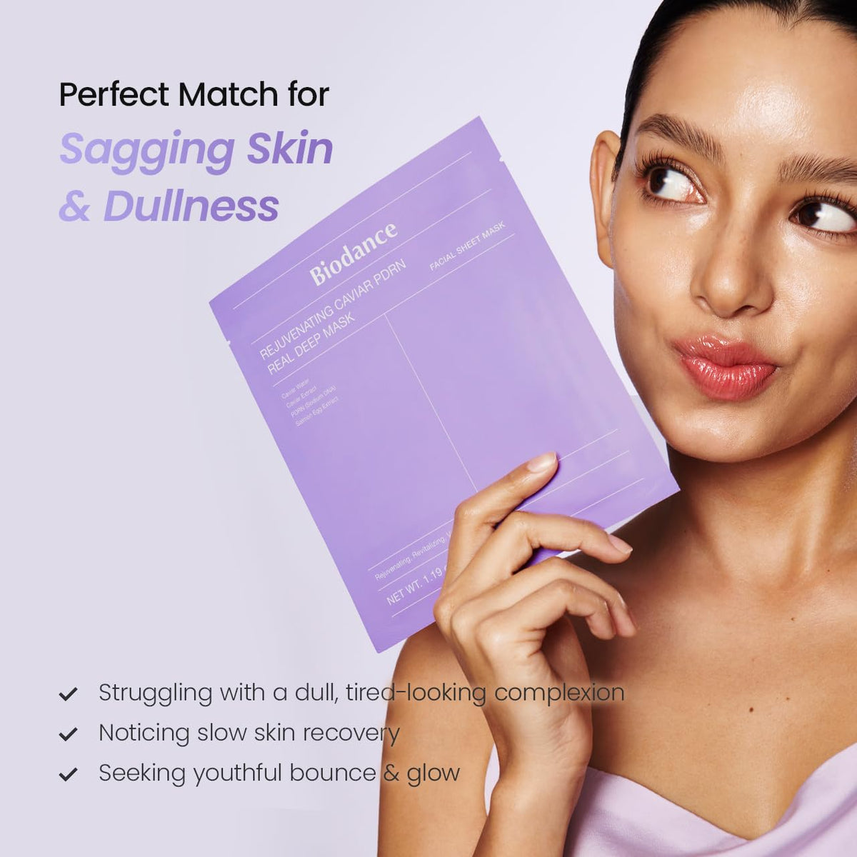 BIODANCE Bio-Collagen Real Deep, Masque Visage Hydrogel au Collagène, Masque de Nuit Hydratant, Soin des Pores et de l’Élasticité, K-Beauty Coréenne, 4 Masques