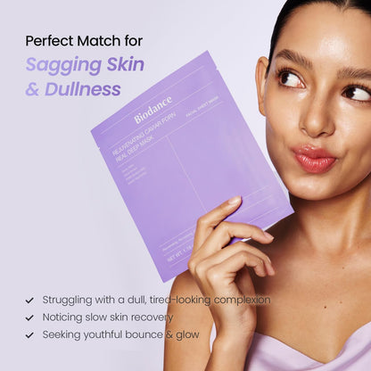 BIODANCE Bio-Collagen Real Deep, Masque Visage Hydrogel au Collagène, Masque de Nuit Hydratant, Soin des Pores et de l’Élasticité, K-Beauty Coréenne, 4 Masques