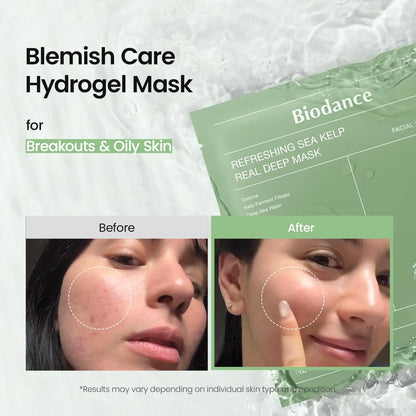 BIODANCE Bio-Collagen Real Deep, Masque Visage Hydrogel au Collagène, Masque de Nuit Hydratant, Soin des Pores et de l’Élasticité, K-Beauty Coréenne, 4 Masques