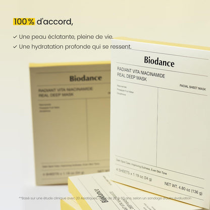 BIODANCE Bio-Collagen Real Deep, Masque Visage Hydrogel au Collagène, Masque de Nuit Hydratant, Soin des Pores et de l’Élasticité, K-Beauty Coréenne, 4 Masques