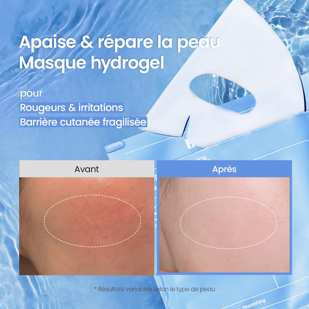 BIODANCE Bio-Collagen Real Deep, Masque Visage Hydrogel au Collagène, Masque de Nuit Hydratant, Soin des Pores et de l’Élasticité, K-Beauty Coréenne, 4 Masques
