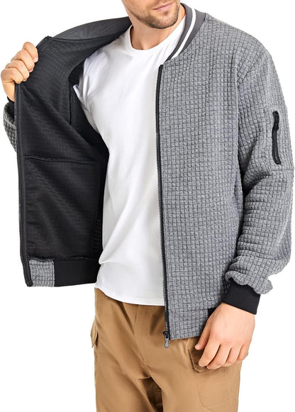 Mens Lightweight Jacket Casual Bomber Jacket Varsity Coat