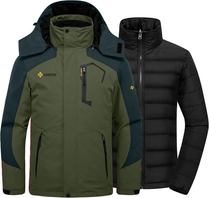 Ultimate Men's 3-in-1 Winter Ski Jacket with Insulated Puffer Liner
