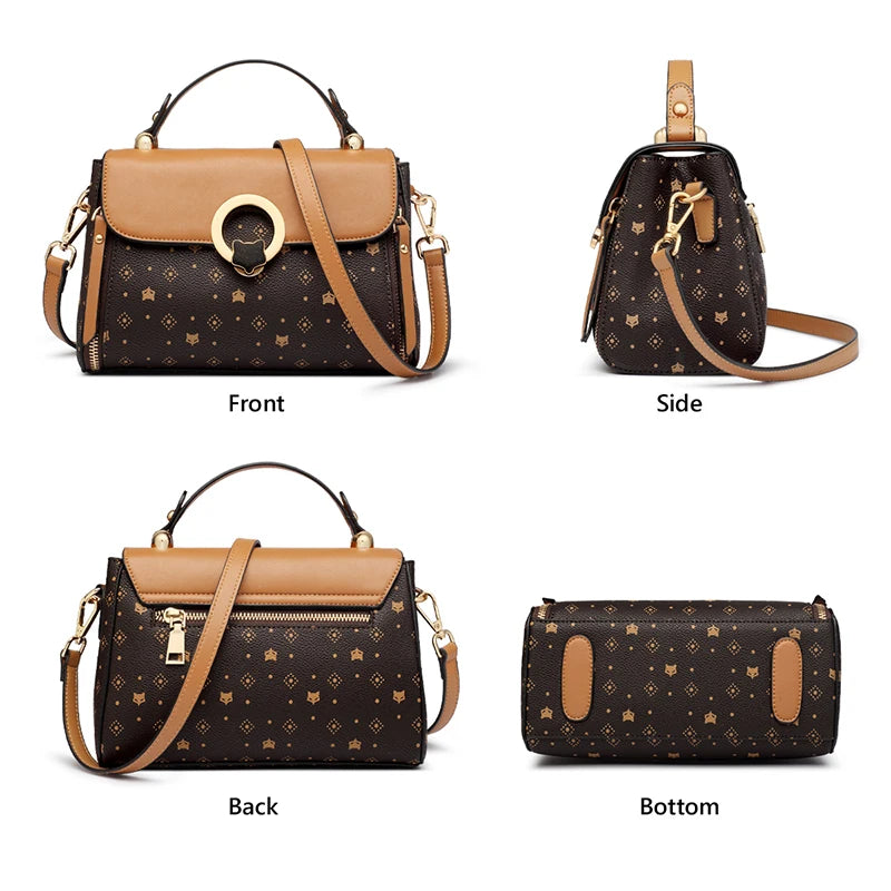 Women'S Shoulder Bag Vintage Signature Tote Bag 2026 Luxury Fashion Female Handbag Crossbody Purse