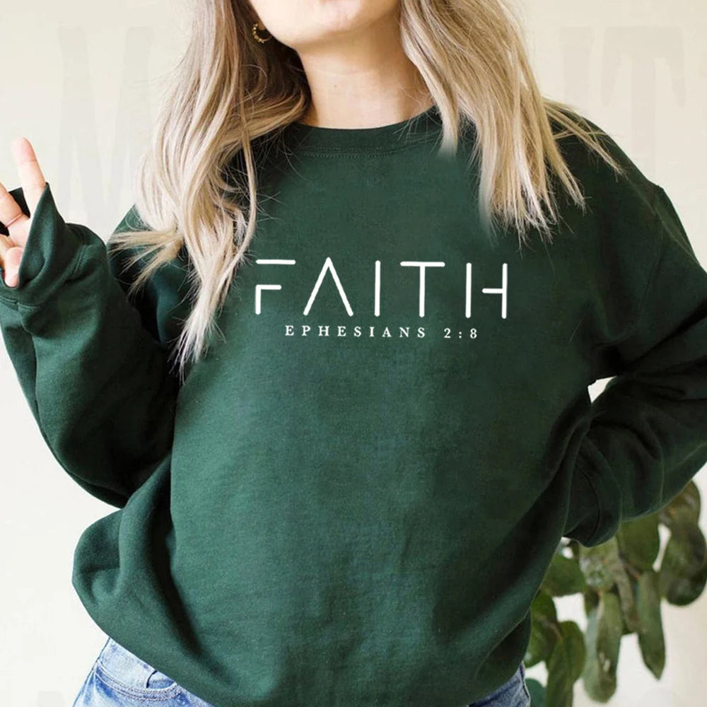 Trendy Faith Sweatshirt Bible Verse Shirt Christian Clothing